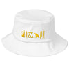 Negash ™ Gold Hieroglyphic Old School Bucket Hat